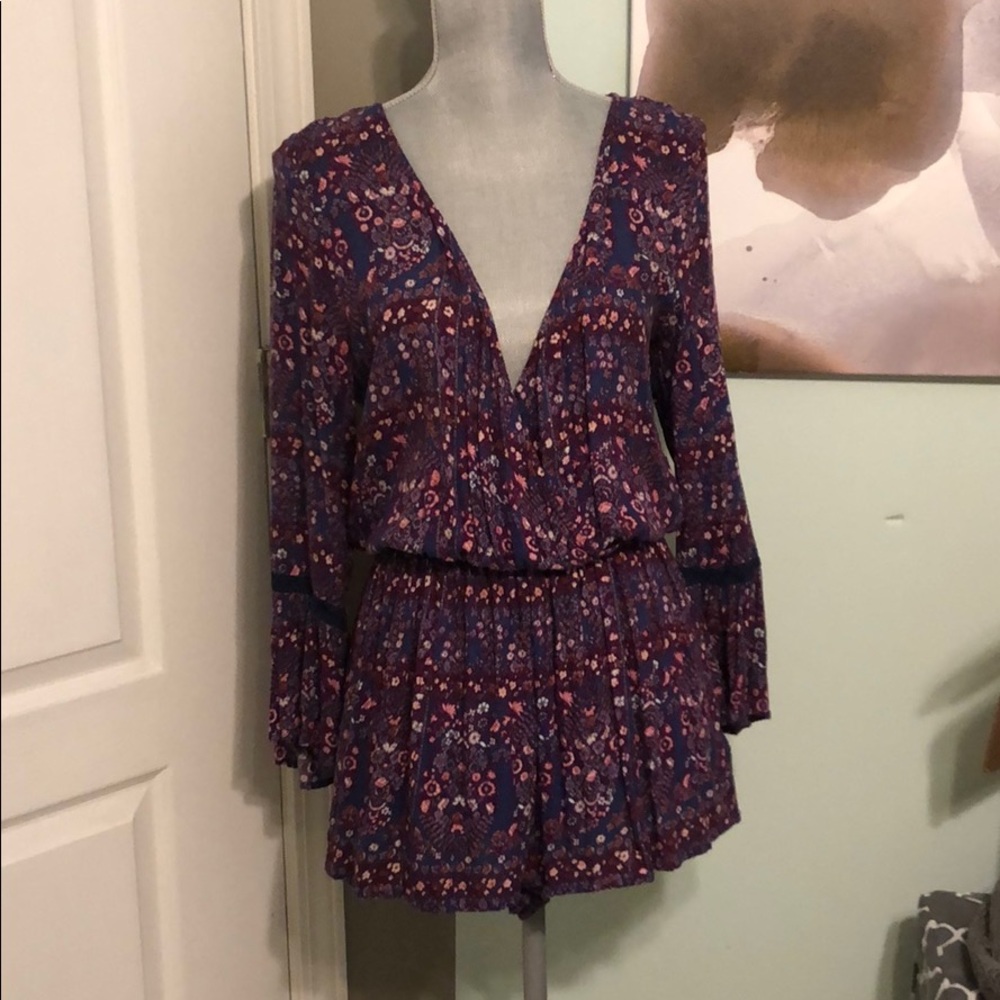 Flower Print Romper